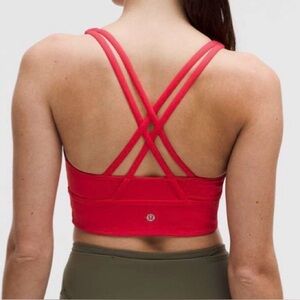 NWT❤️Lululemon Energy Longline Bra Medium Support B–D Cup Red Glow 14 Retail $58
